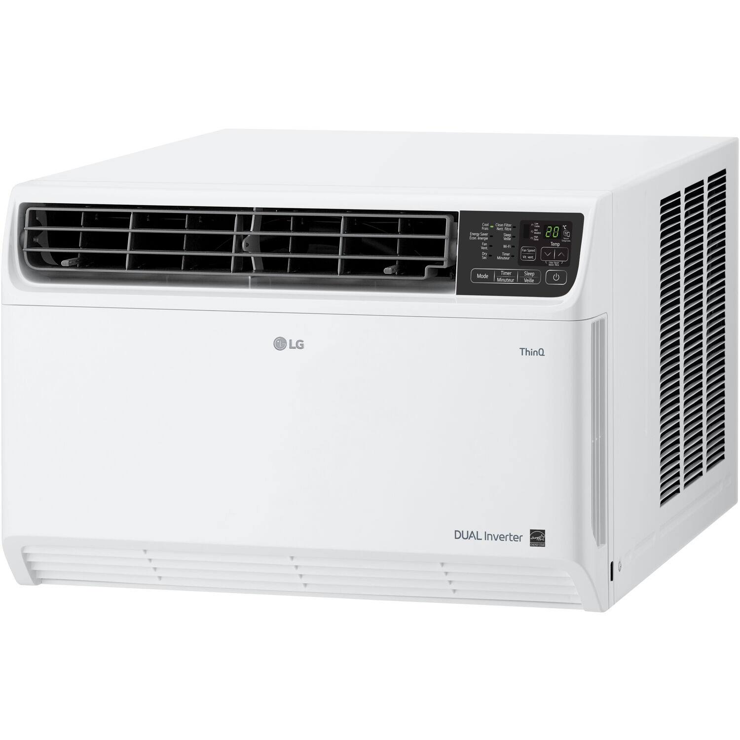 Alt View 3. LG - 14,000 BTU DUAL Inverter Smart Wi-Fi Enabled Window Air Conditioner - White.