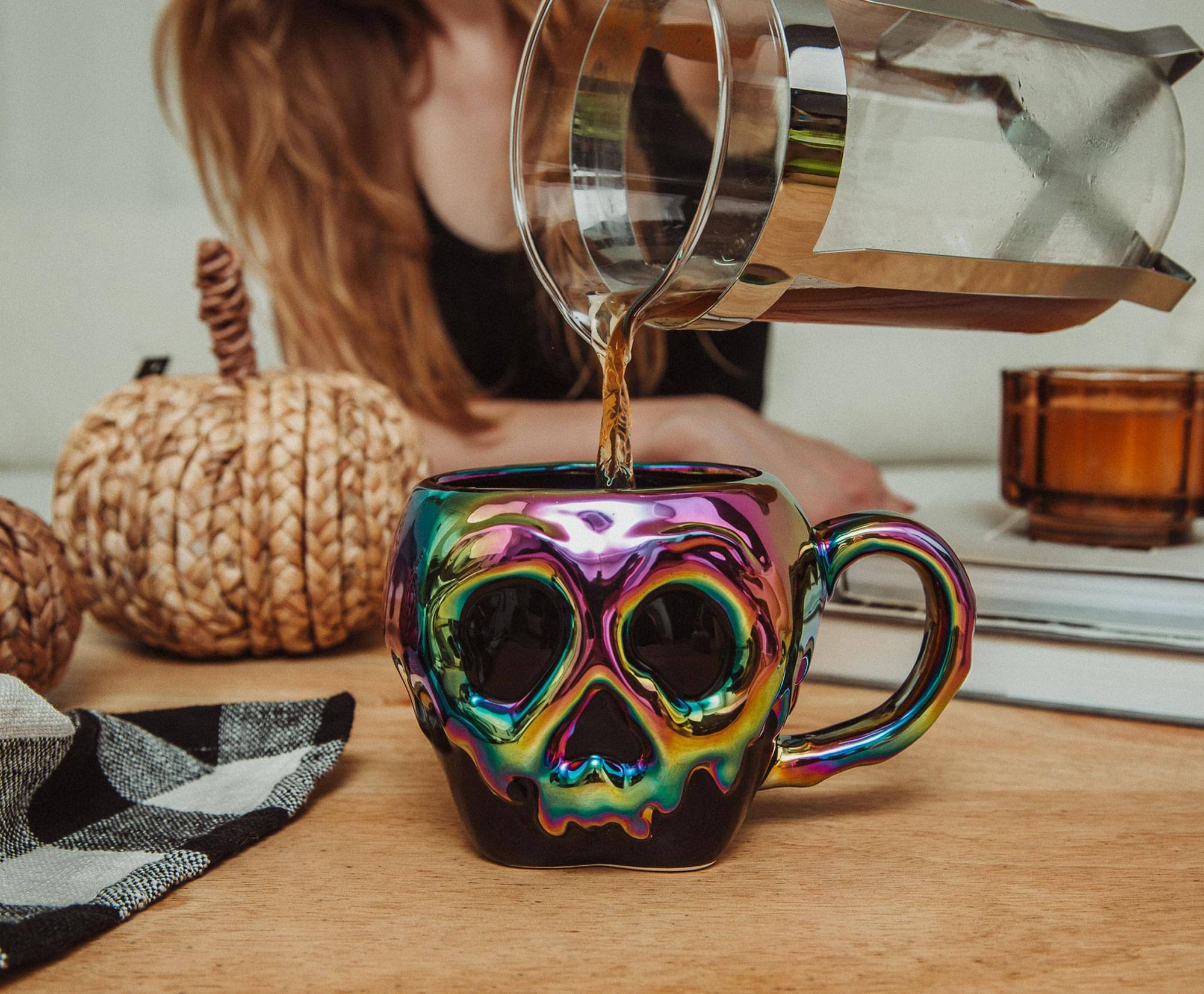 Alt View 2. Disney - Disney Villains Evil Queen Poison Apple Electroplated Sculpted Ceramic Mug - Purple.