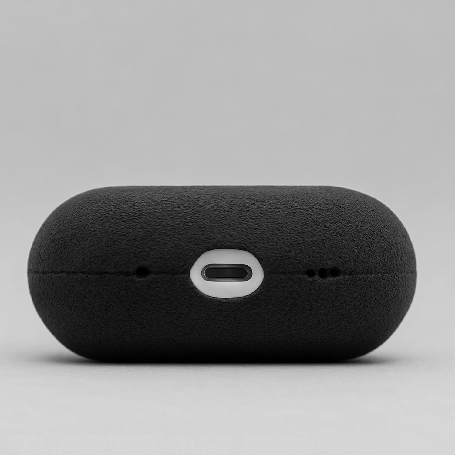 Left. SaharaCase - Apple Airpods Pro 3 (2025) Case | Italian Suede Leather | Premium Finish | Indy Series - Scorpion Black.