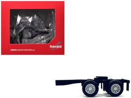 Dual Axle Converter Dolly A-Train 1/87 (HO) Plastic Model by Promotex - Black