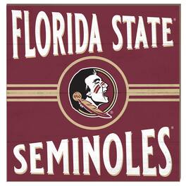 Jardine - Florida State Seminoles 10'' x 10'' Retro Team Sign - Maroon
