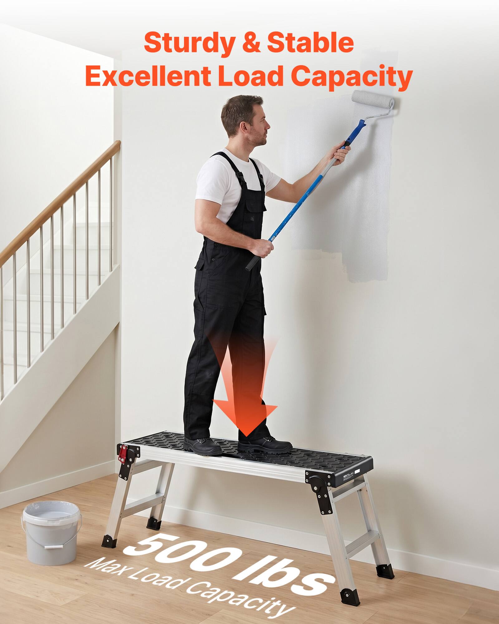 Sturdy & Stable  
Excellent Load Capacity  
Max 500 lbs Capacity