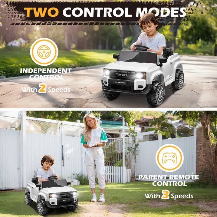 TWO CONTROL MODES

INDEPENDENT CONTROL  
With 2 Speeds

PARENT REMOTE CONTROL  
With 3 Speeds