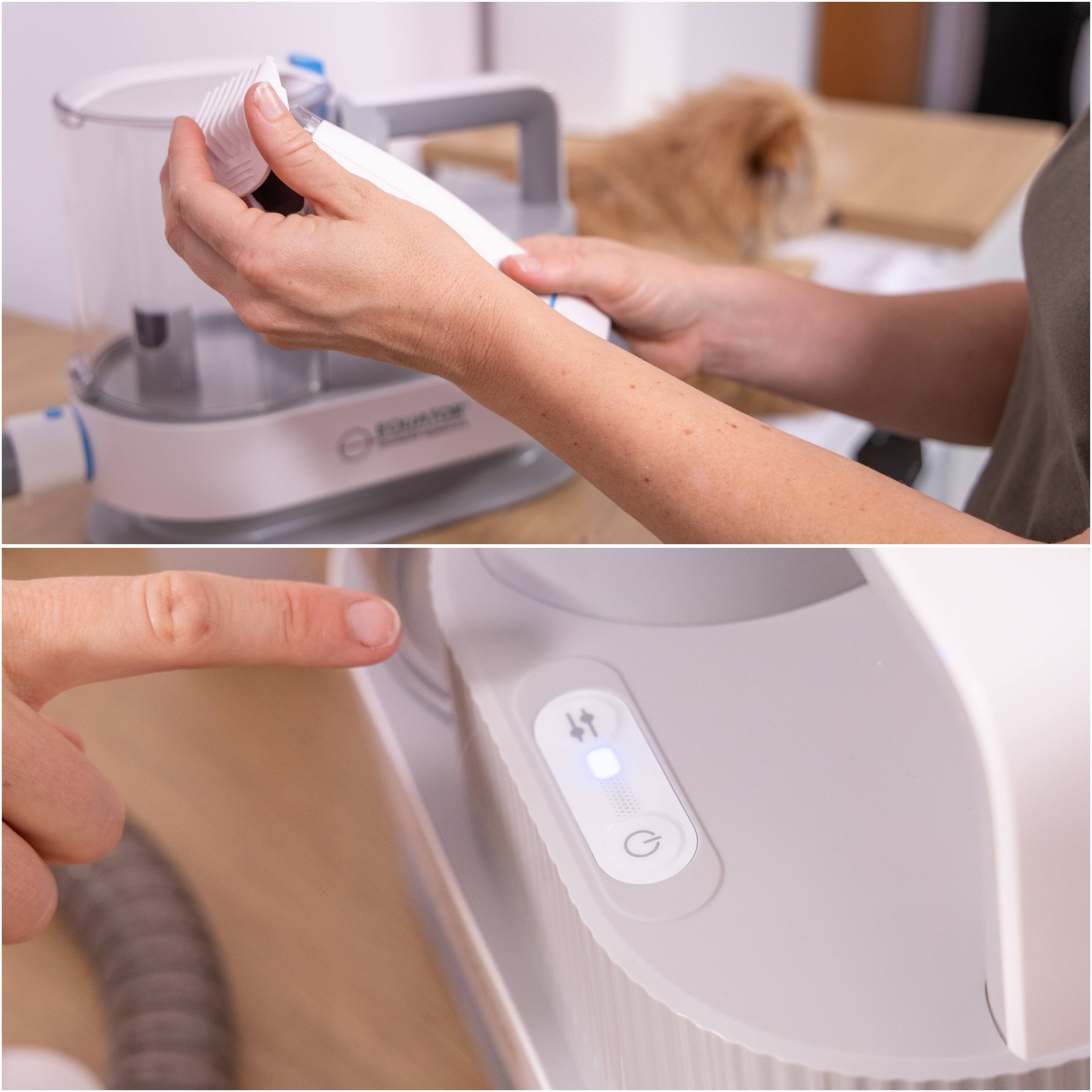 Alt View 2. Equator - Equator Pet Grooming Vacuum Kit 9-in-1 Dog Grooming Electric Trimmer 2.5L Low Noise 110V Detachable Hose.