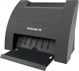Ambir Technology Inc - Ambir Card Scanner PS670ST-AS High Speed Single Sided Vertical USB Powered Card Scanner for Windows PC - Black