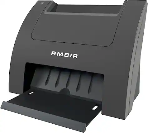 Front. Ambir Technology Inc - Ambir Card Scanner PS670ST-AS High Speed Single Sided Vertical USB Powered Card Scanner for Windows PC - Black.