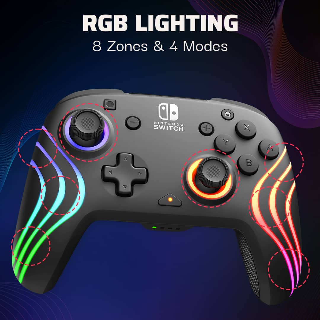 RGB Lighting 8 Zones & 4 Modes - Nintendo Switch.