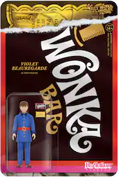 Super7 - Willy Wonka & the Chocolate Factory - Violet Beauregarde Reaction Figure Wv1 - Collectibles