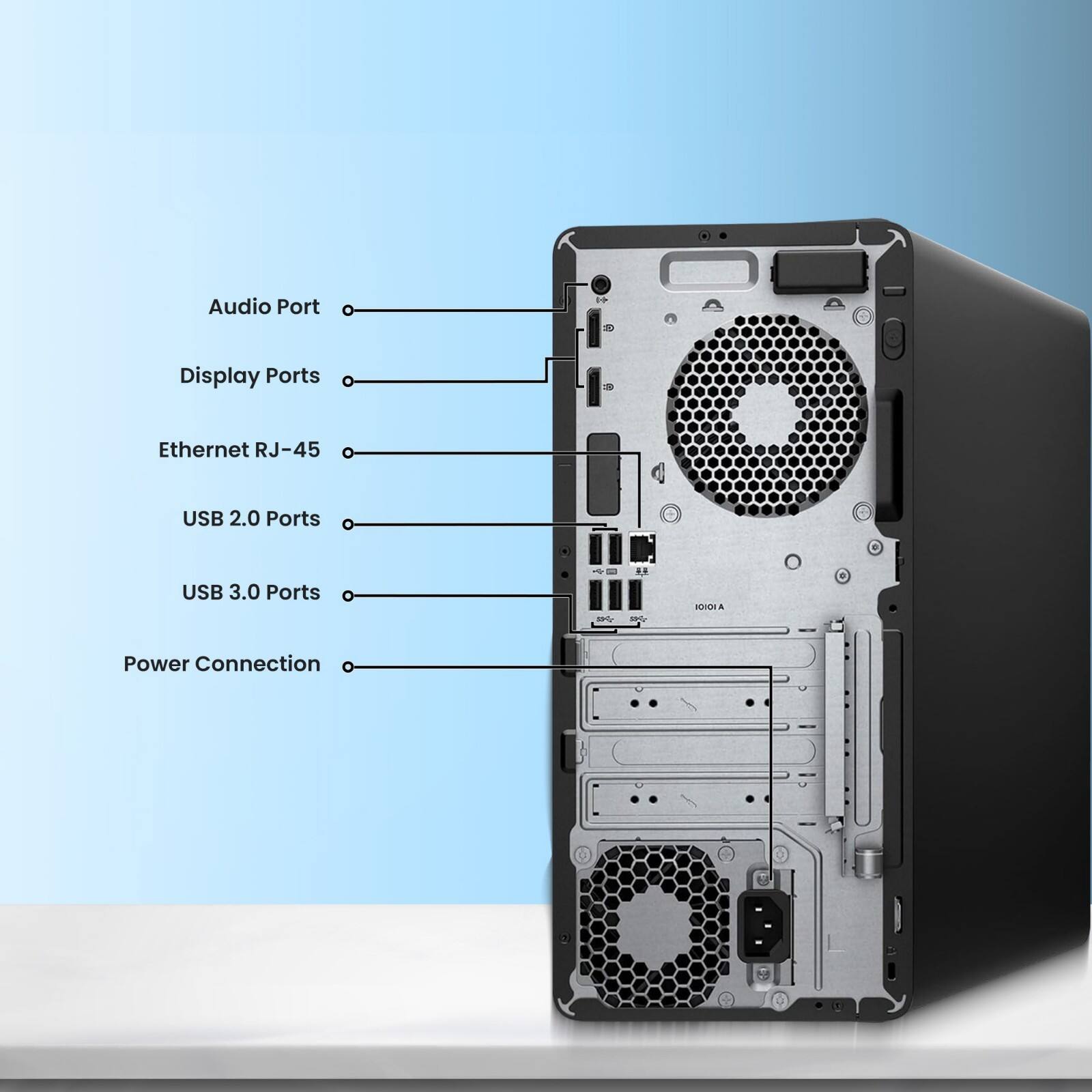 Audio Port  
Display Ports  
Ethernet RJ-45  
USB 2.0 Ports  
USB 3.0 Ports  
Power Connection