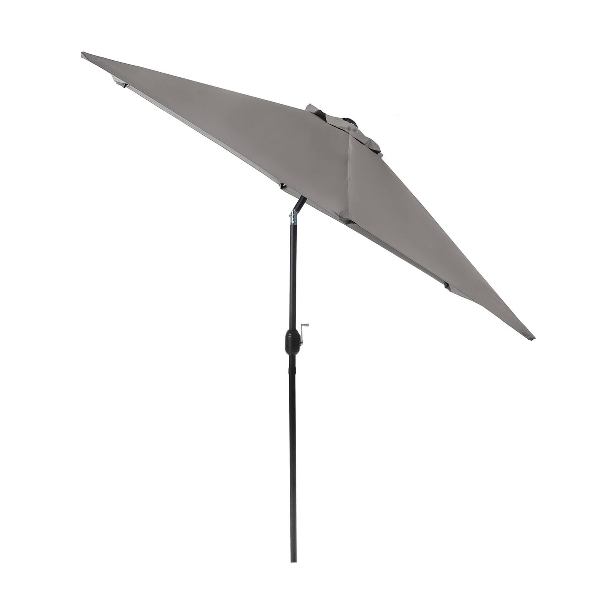 Angle. Vaczon - 9' Outdoor Patio Umbrella with Crank Lift and 30° Tilt, UV50+ Market Umbrella with Steel Frame and Polyester - Graphite.