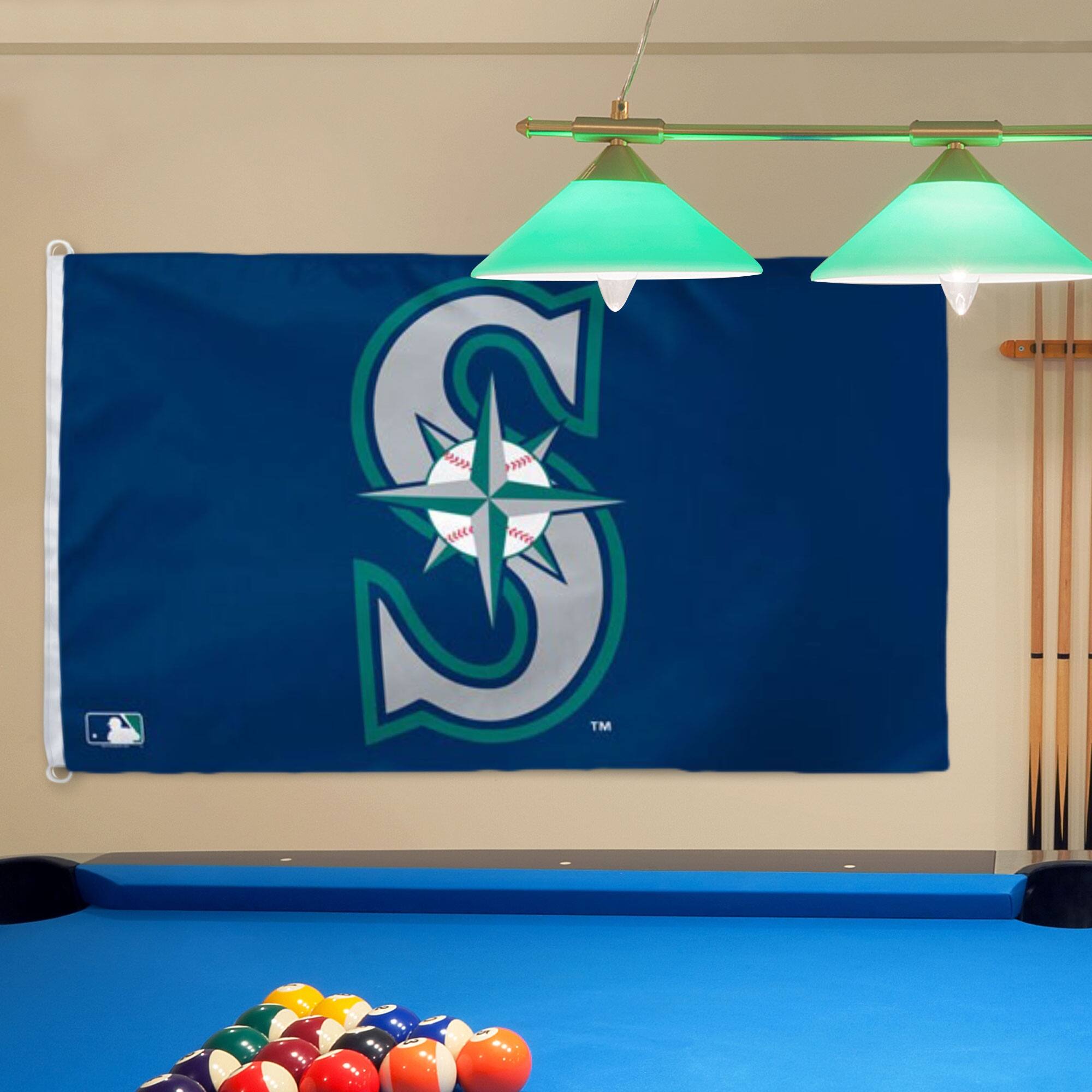 WinCraft - Seattle Mariners Deluxe 3' x 5' Flag - Multicolor