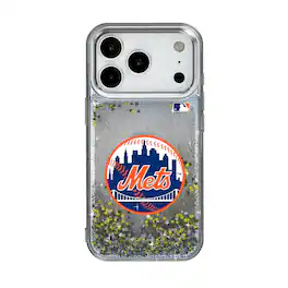 Keyscaper - MLB - New York Mets - Linen Logo iPhone Glitter Case - 14 - Multicolor