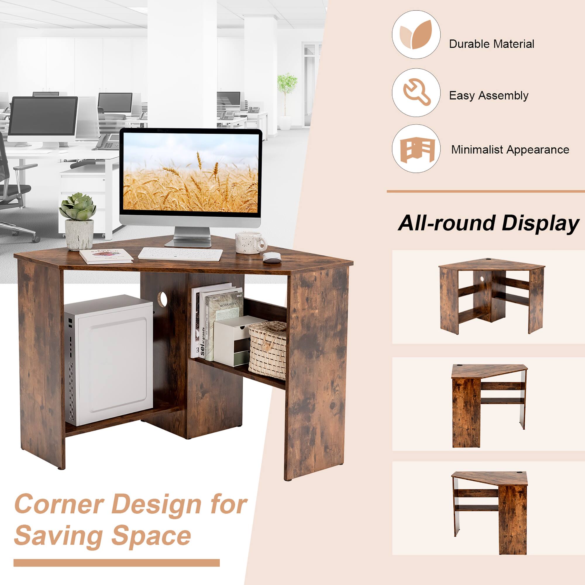 Durable Material Easy Assembly Minimalist Appearance All-round Display Corner Design for Saving Space