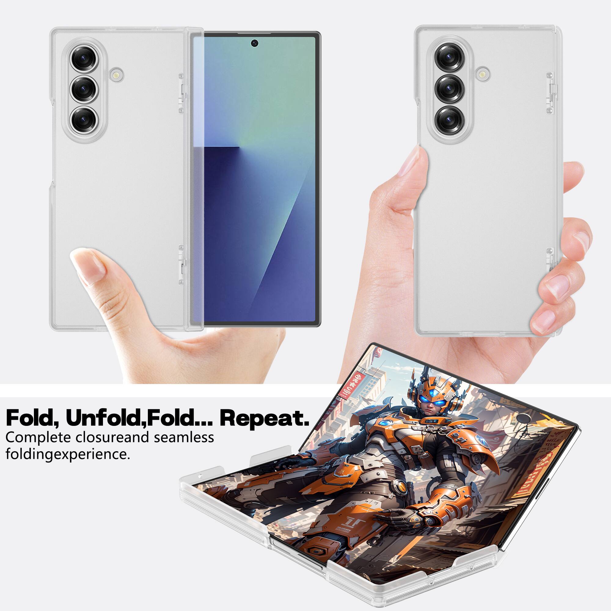 Fold, Unfold, Fold... Repeat.  
Complete closure and seamless folding experience.