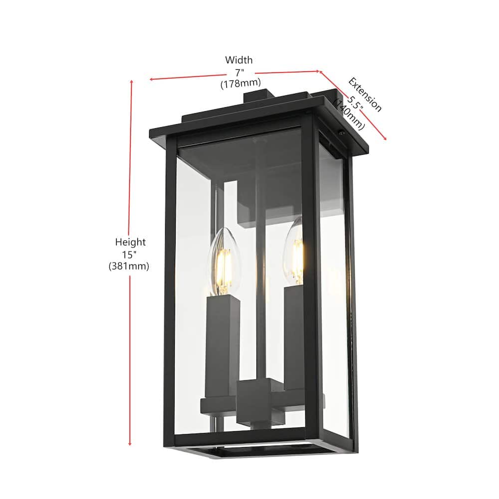 Elegant Lighting - Kaysen 7 inch Outdoor Wall Sconce - Black price history on PriceWatchPro