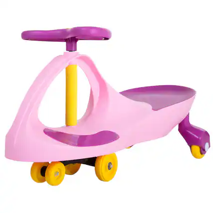 Front. Lil Rider - Wiggle Car for Ages 3 and Up - Twist, Wiggle, and Go (Pink).