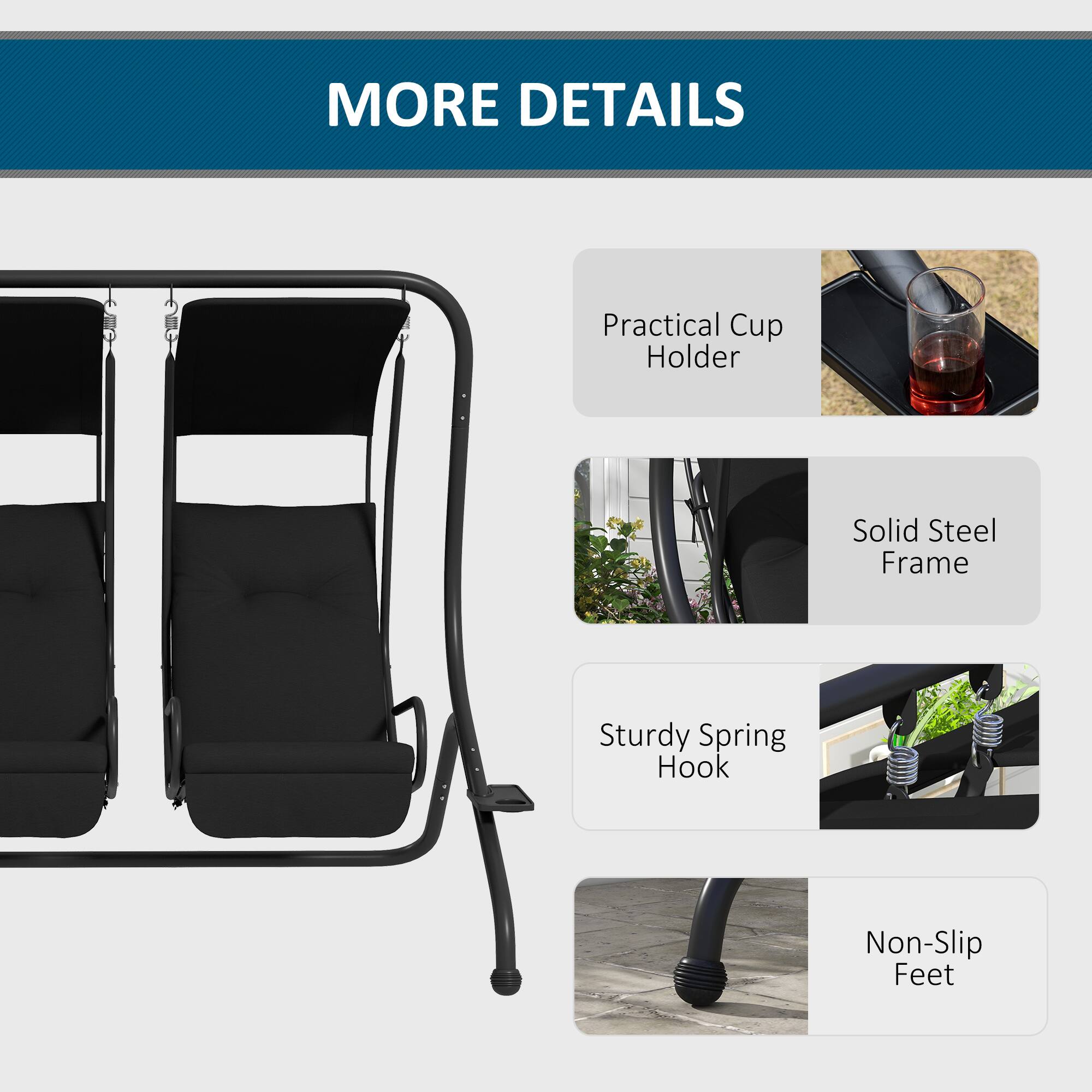 MORE DETAILS

Practical Cup Holder
Solid Steel Frame
Sturdy Spring Hook
Non-Slip Feet