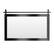 Front. LOVMOR - Rectangle Framed Wall Bathroom Vanity Mirror Accent Mirror - 40" x 26" - Black.