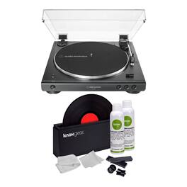 Audio-Technica - AT-LP60X Bluetooth Turntable Black w Knox Vinyl Cleaning Kit