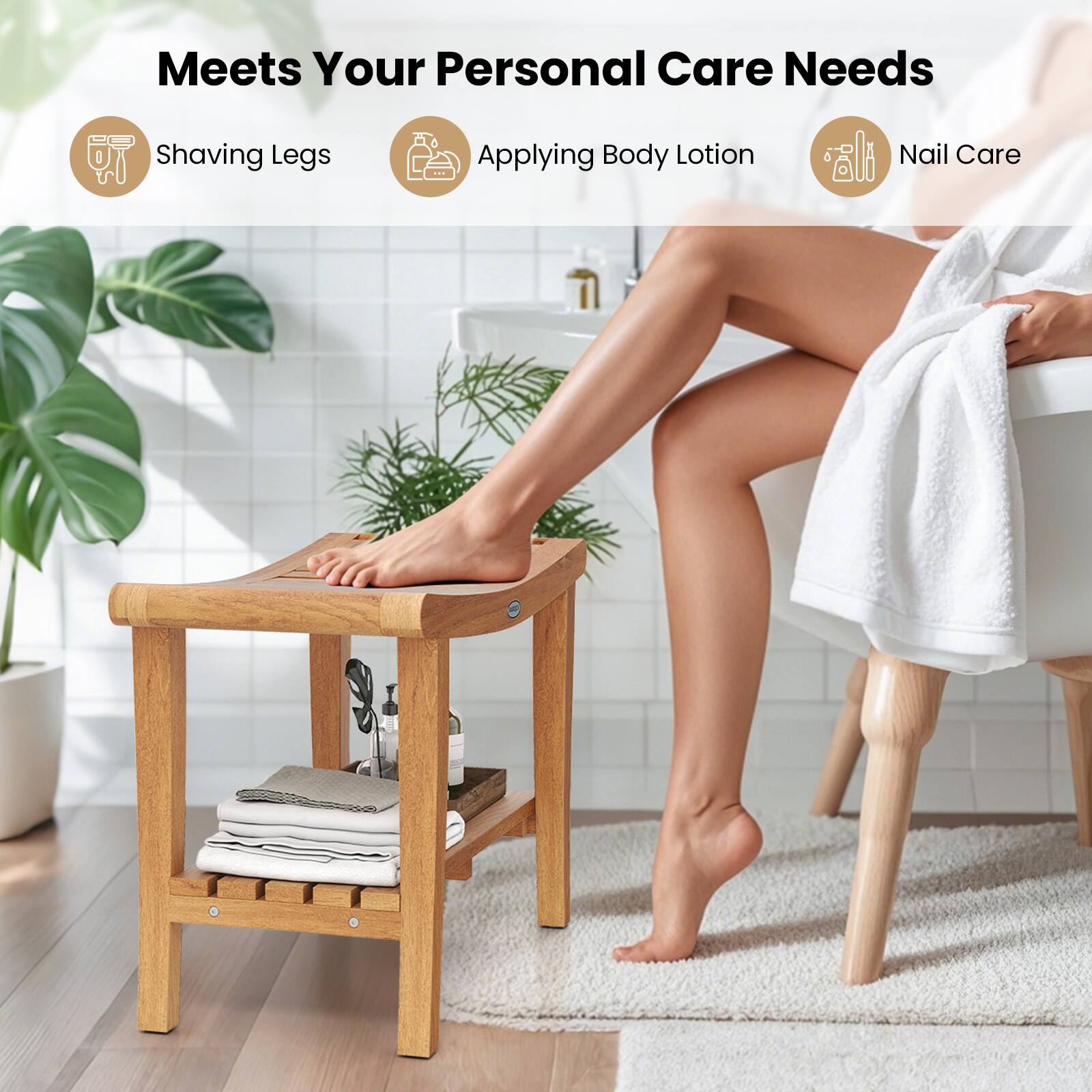 Meets Your Personal Care Needs

- Shaving Legs
- Applying Body Lotion
- Nail Care