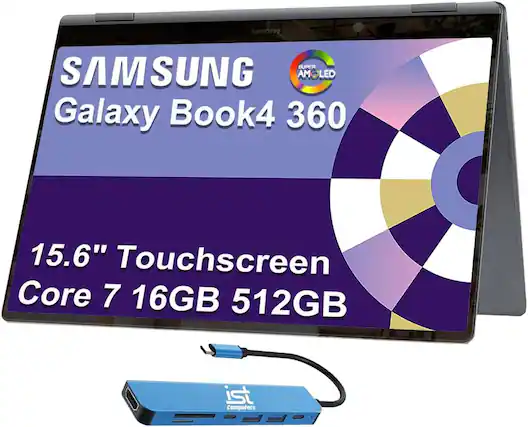 SAMSUNG Galaxy Book4 360
15.6" Touchscreen
Core 7 16GB 512GB
SUPER AMOLED