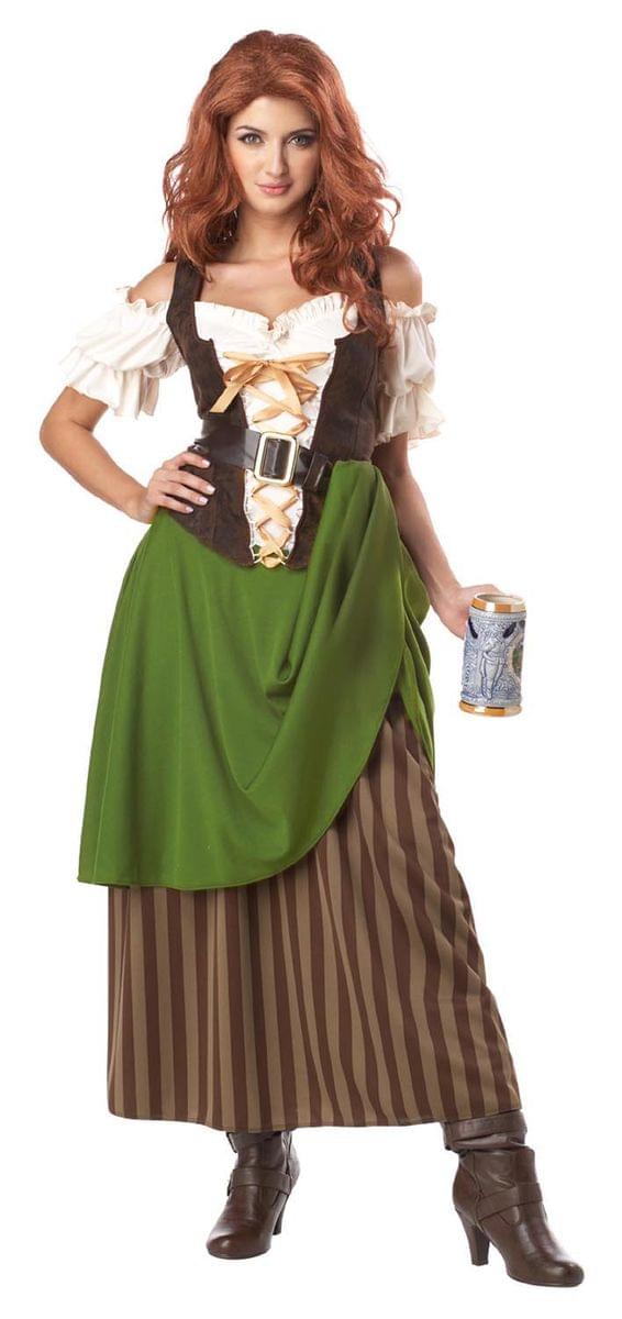 Front. California Costumes - Tavern Maiden Dress Costume Adult Medium 8-10 - Brown.