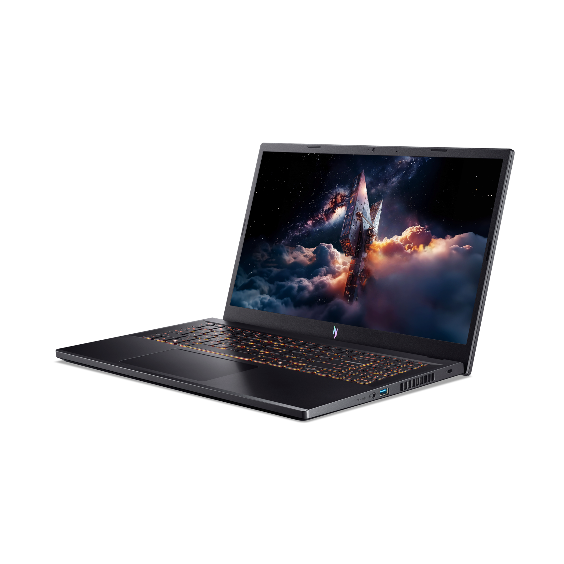 Angle. Acer - Acer Nitro 5 AN515-52 15.6" Gaming Laptop i5-8300H GTX 1050 8GB RAM 1TB HDD - Obsidian Black.