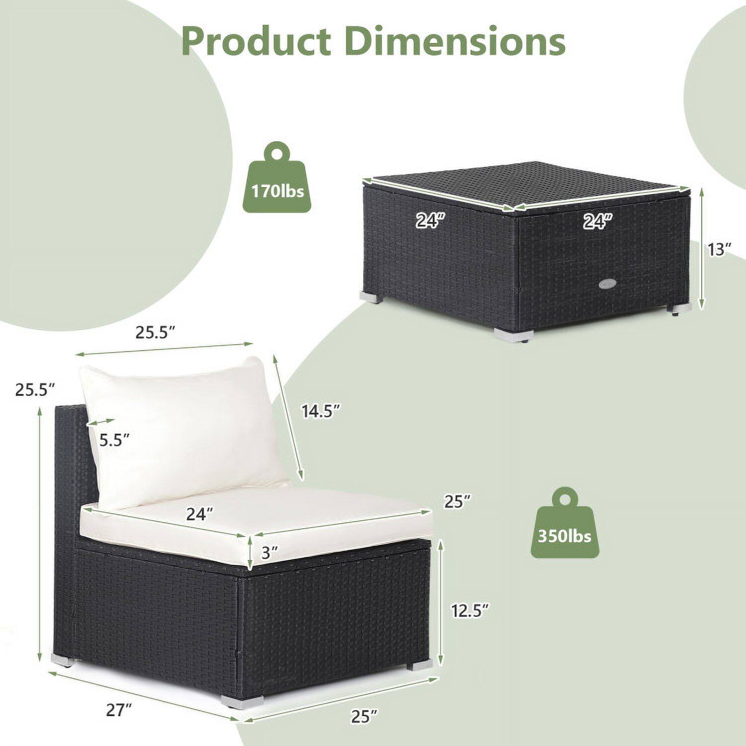 Product Dimensions:  
170lbs  
24" x 24" x 13"  
25.5" x 5.5" x 24" x 3"  
25" x 350lbs  
12.5" x 27" x 25"