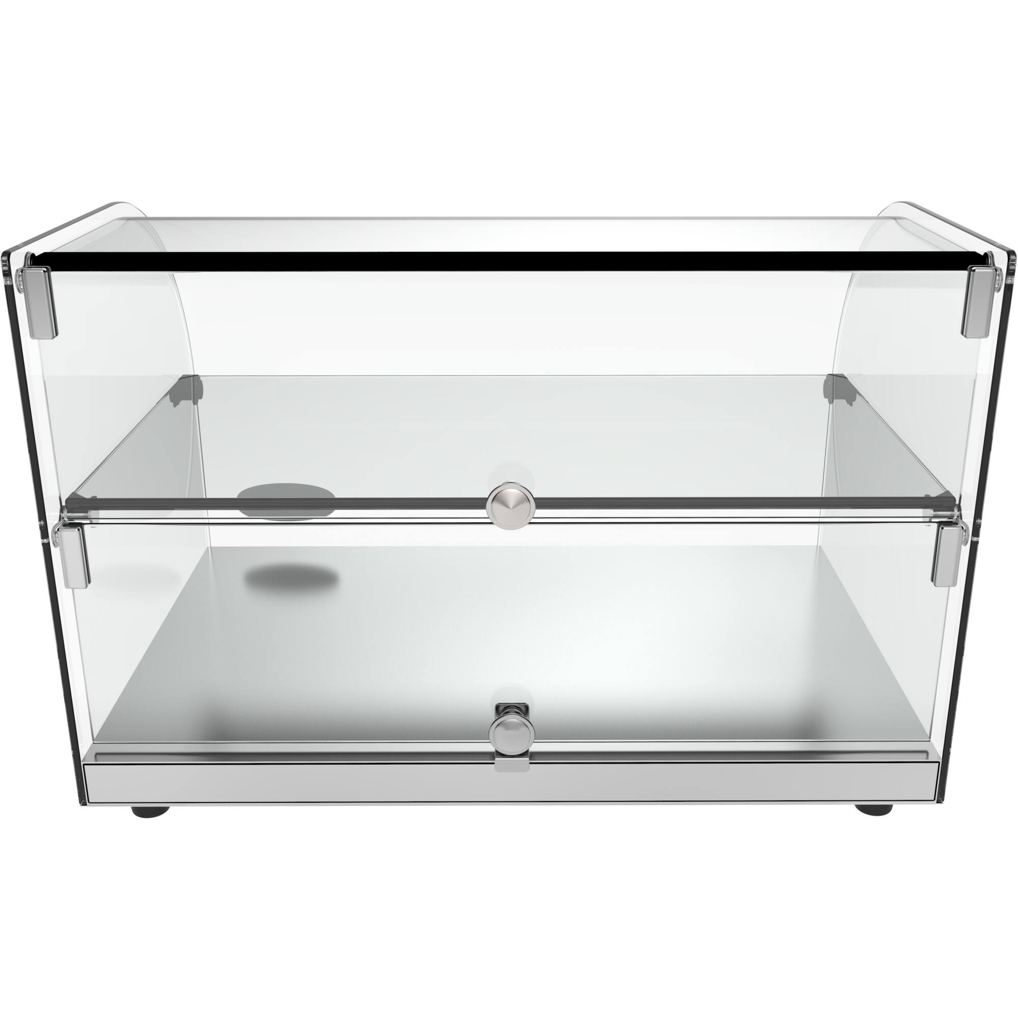 Alt View 1. Koolmore - 22 in. Commercial Countertop Bakery Display Case with Front Curved Glass and Rear Door, 1.5 cu. ft. DC-2C - Silver.