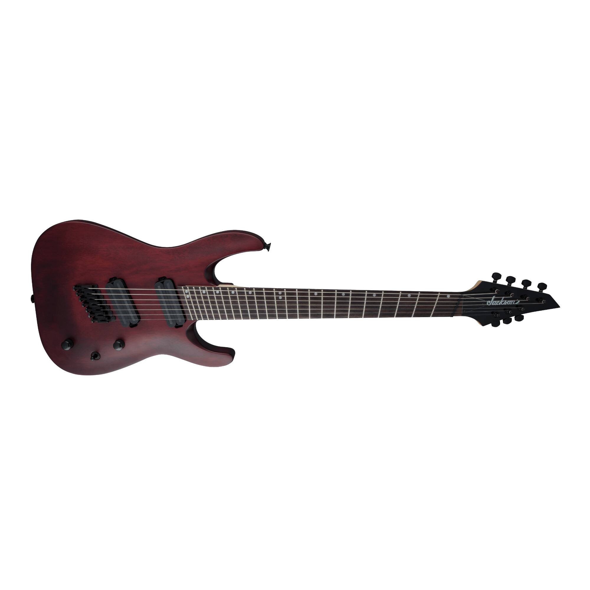 Left. Jackson - Jackson X Series Dinky Arch Top DKAF7 MS 7-String (Strained Mahogany).