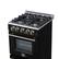 Alt View 5. Forno Appliances - Breno 2.3 Cu. Ft. Freestanding Gas Range with Antique Brass Accents - Black.