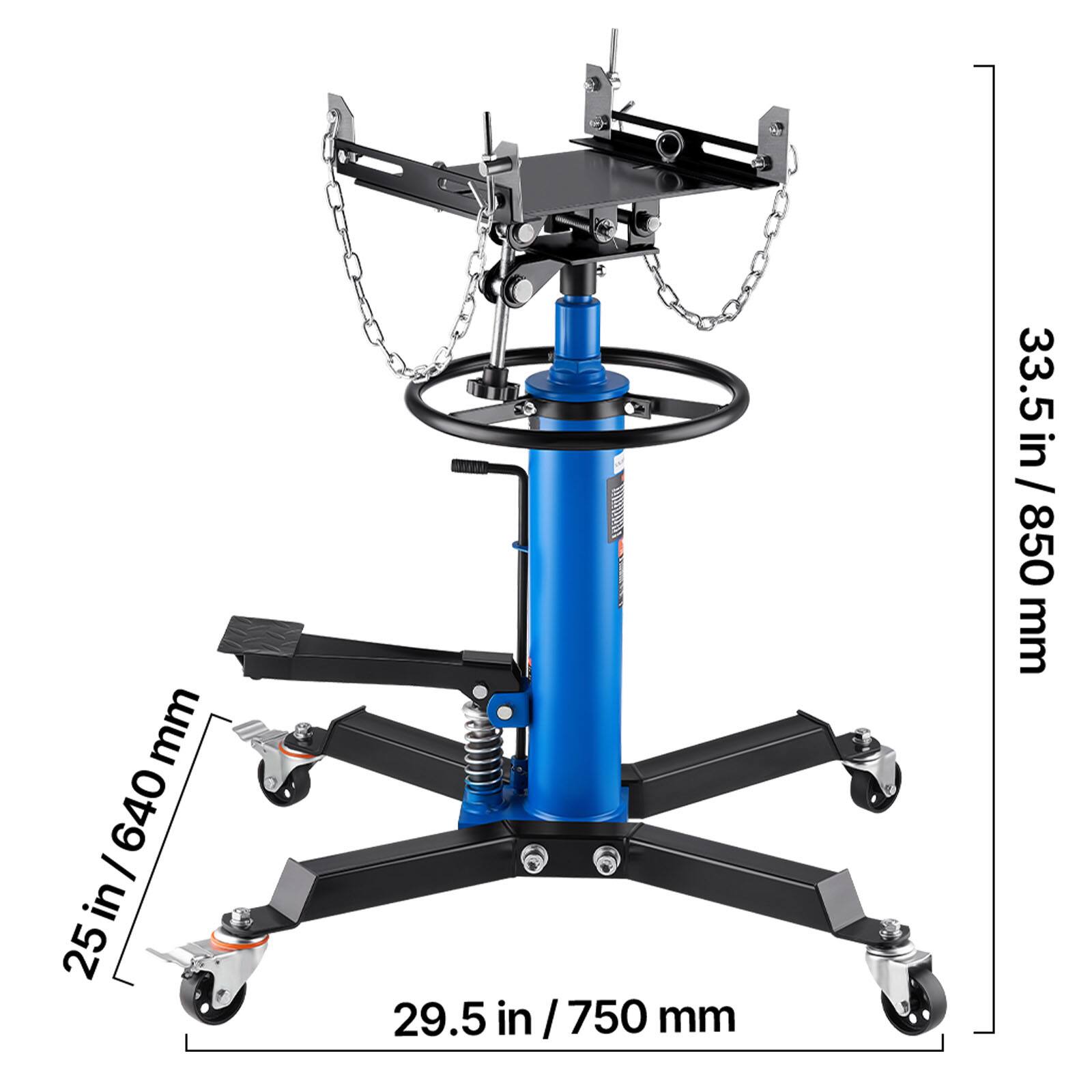 25 in / 640 mm  
29.5 in / 750 mm  
33.5 in / 850 mm