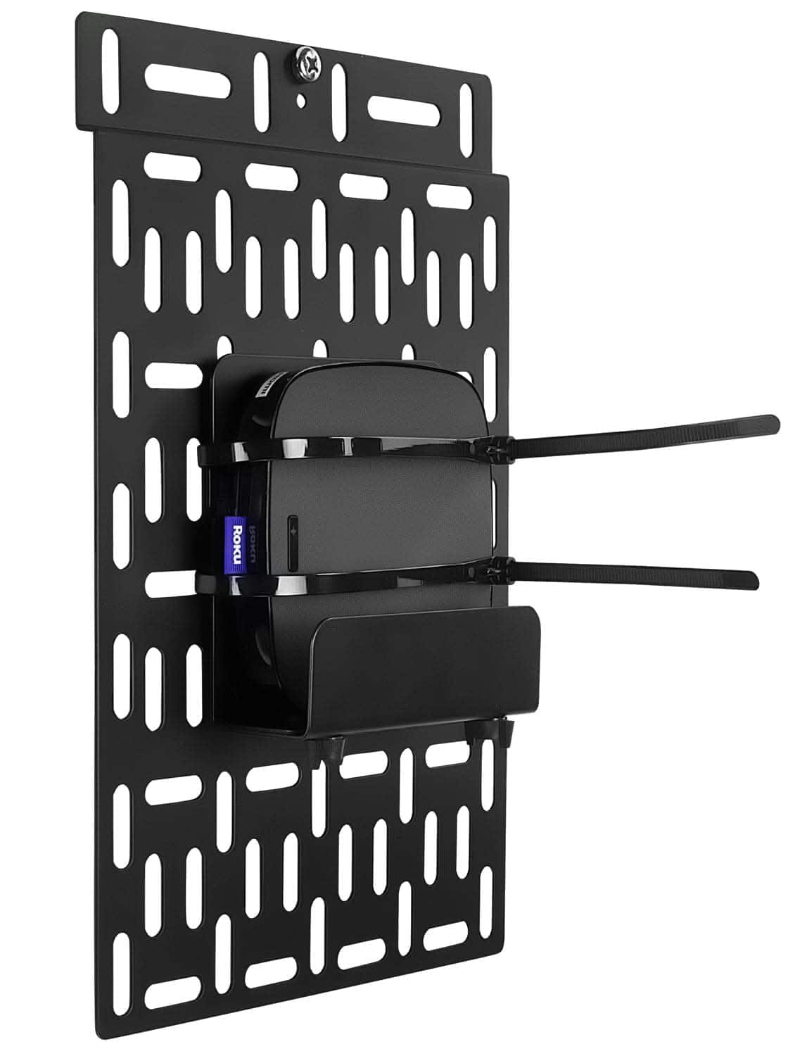 Mount-It! - Adjustable Streaming Device TV Mount for Roku, Fire TV, Apple TV & Media Players - Black