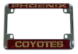 Rico Industries - Phoenix Coyotes Chrome Motorcycle, RV or Trailer License Plate Frame - Multi