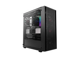 Rosewill - ATX Mid Tower Gaming Case, Tempered Glass, 4x 120mm PWM Fans, 360mm AIO, 340mm GPU, 160mm CPU Cooler - Black