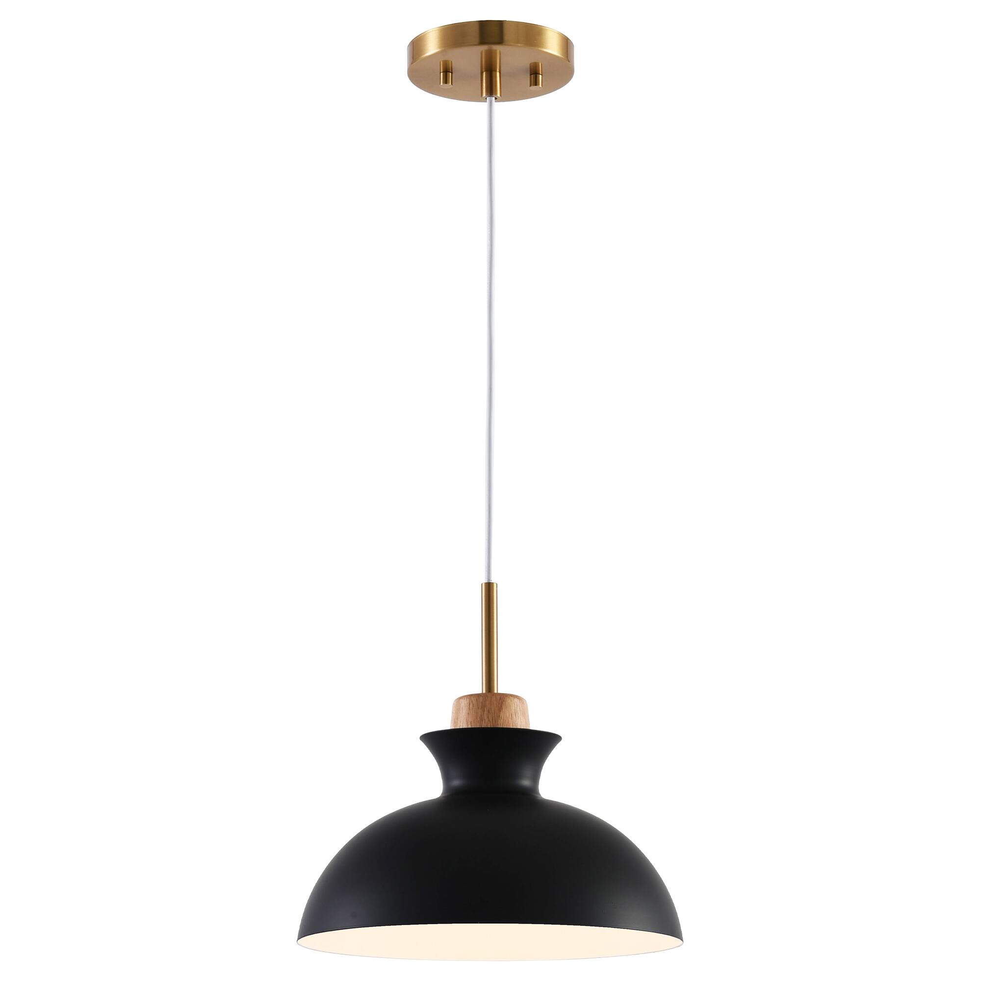 Alt View 3. Parrot Uncle - 1-Light Modern Black Hanging Pendant Light - Black.