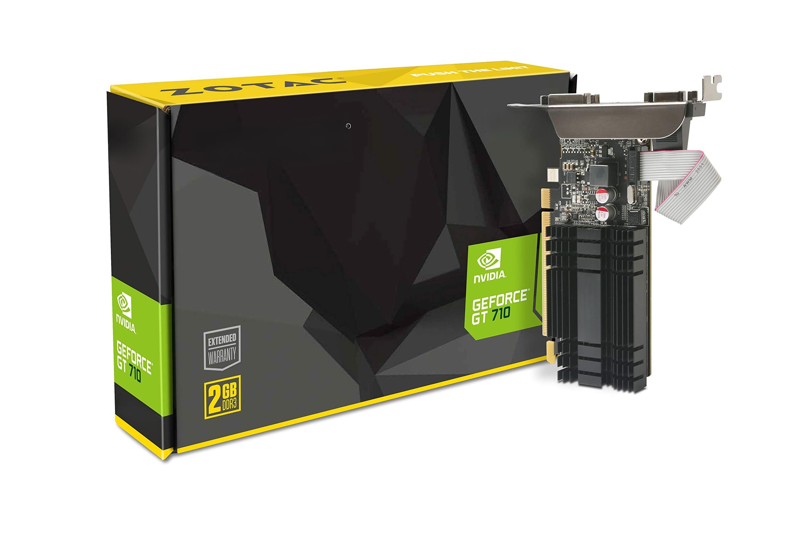 Dazzling Pops - ZOTAC GeForce GT 710 DDR3 PCI E2.0 DL DVI VGA HDMI Passive Cooled Single Slot Low Profile Graphics Card