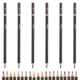 Unique Bargains - Colored Pencils, Oil-Based Drawing Pencils for Adult Coloring Books, Artists, Beginners, 6pcs - Purple
