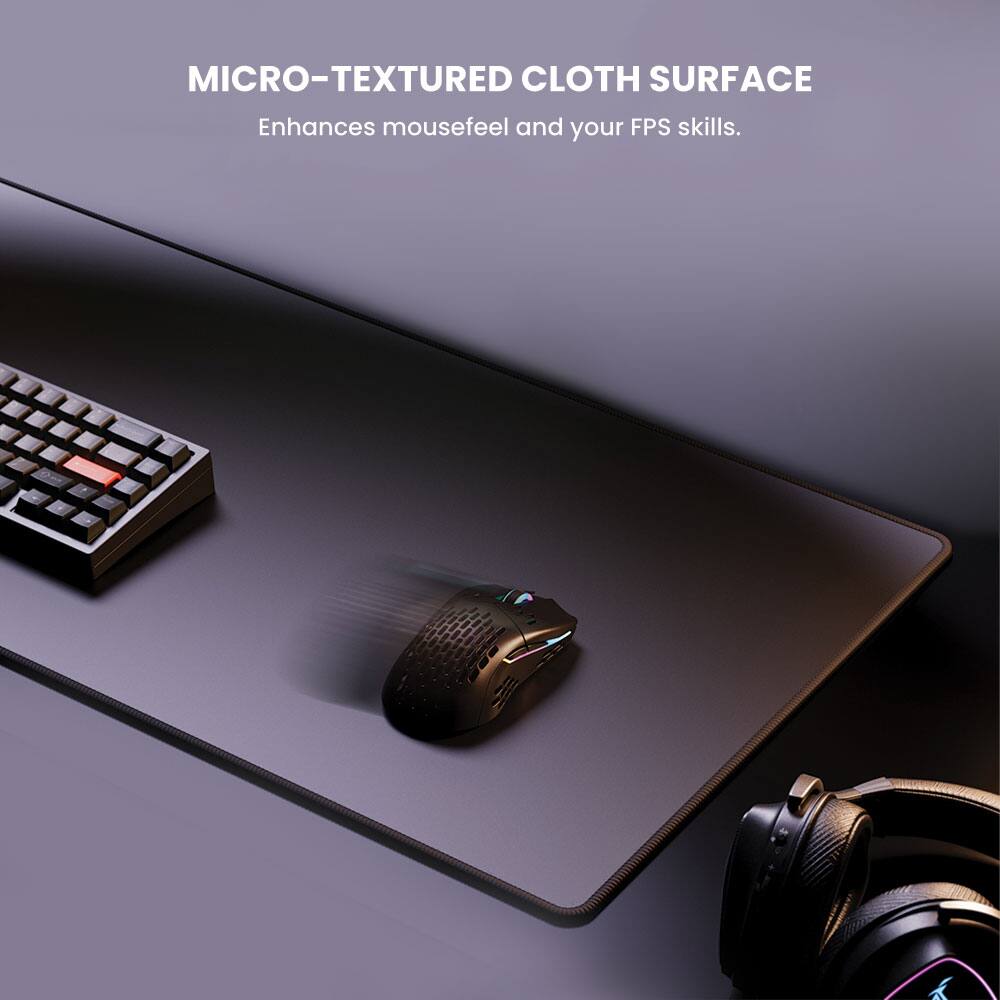 MICRO-TEXTURED CLOTH SURFACE Enhances mousefeel and your FPS skills.