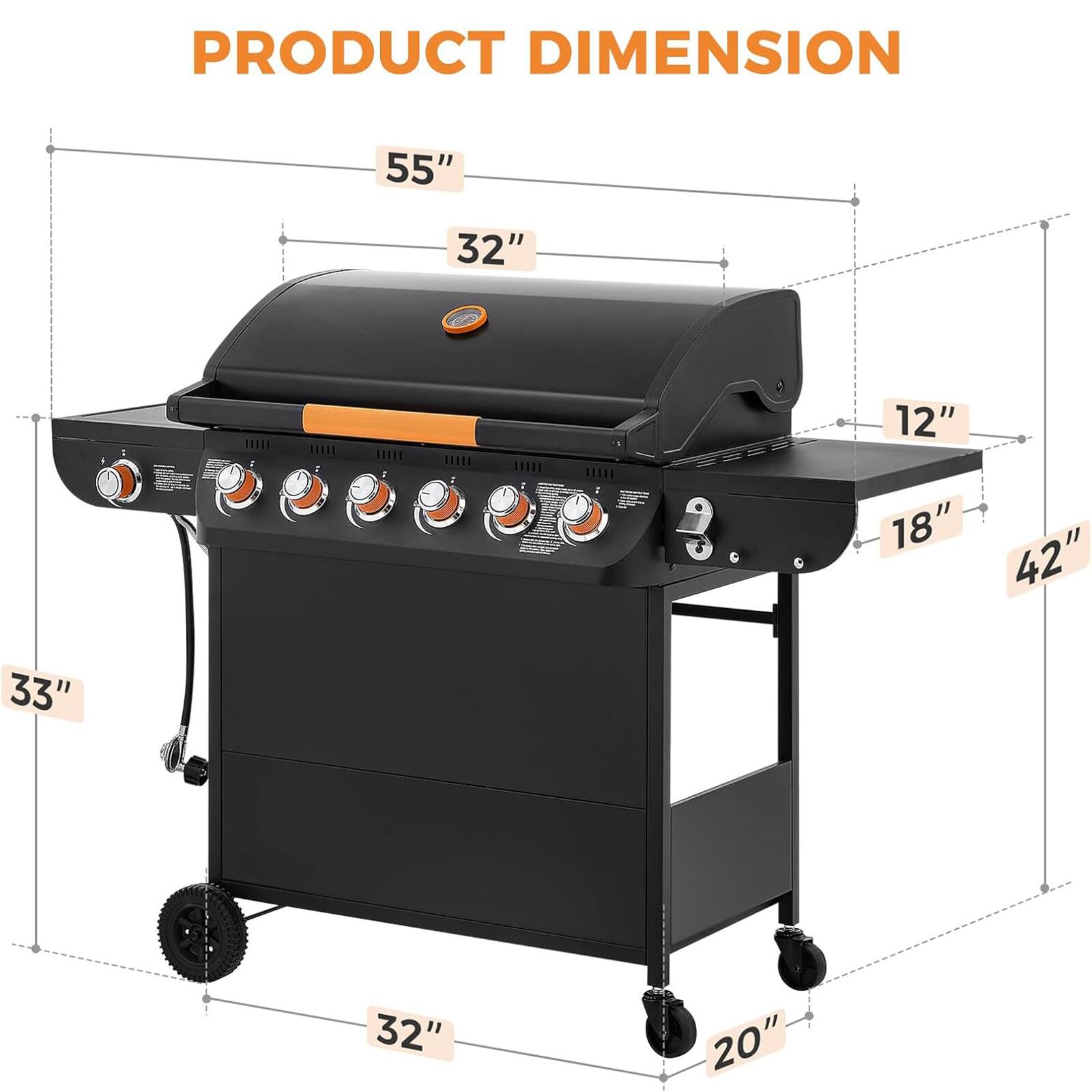 PRODUCT DIMENSION

55"  
32"  
12"  
18"  
42"  
33"  
32"  
20"
