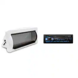 Alpine - UTE-63BT Mech-less Digital Media Receiver with Bluetooth® Wireless Technology with Creative Audio CAMC1W Mar - Black/Gray