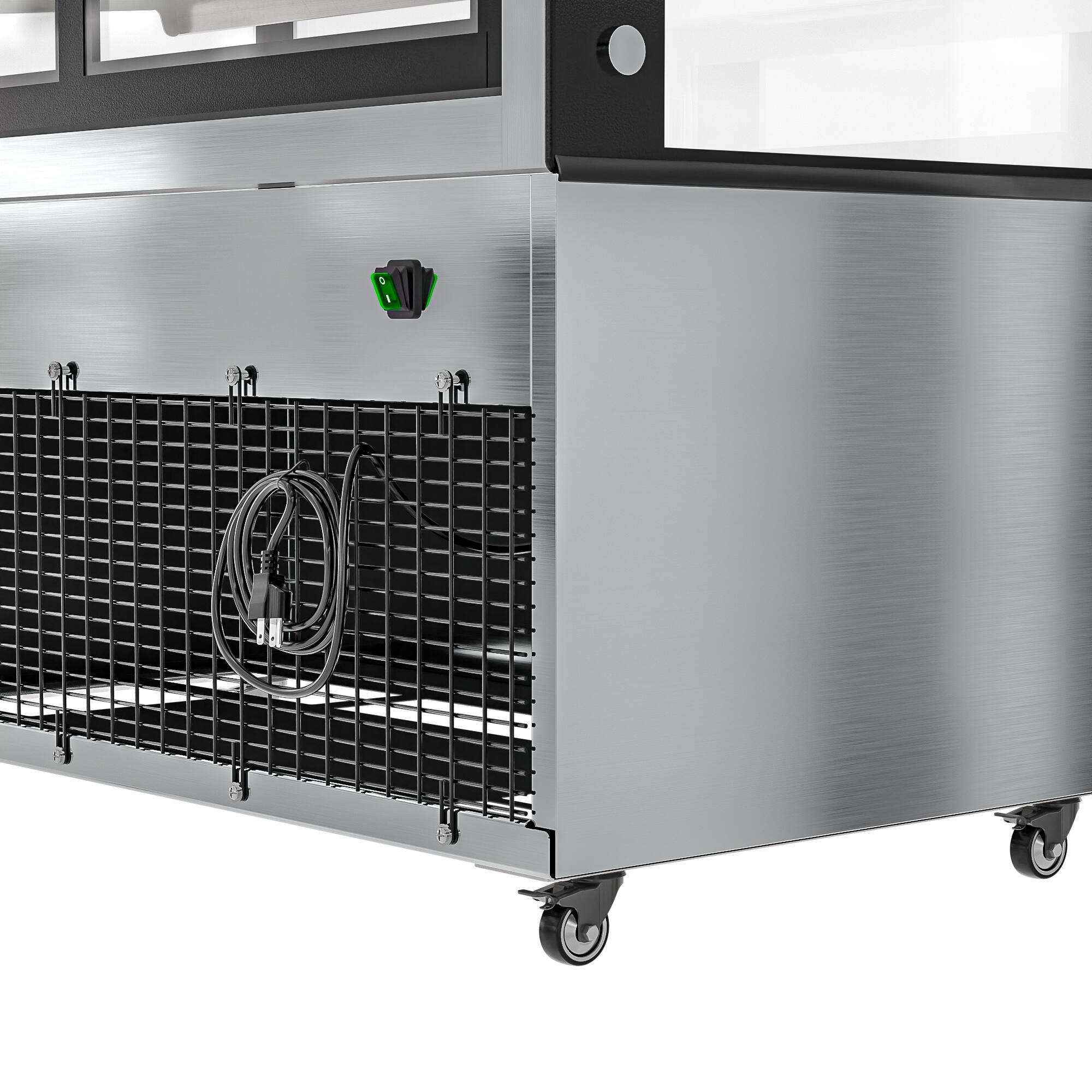 Alt View 8. Koolmore - 47 in. Dry Bakery Display Case with Front Curved Glass Protection, 14 cu ft. BDC-13C - Black.