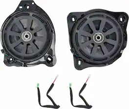 Metra - 8 inch Plug‑and‑Play Car Subwoofer with Composite Paper and Wood Fiber Cones (Pair) - Black