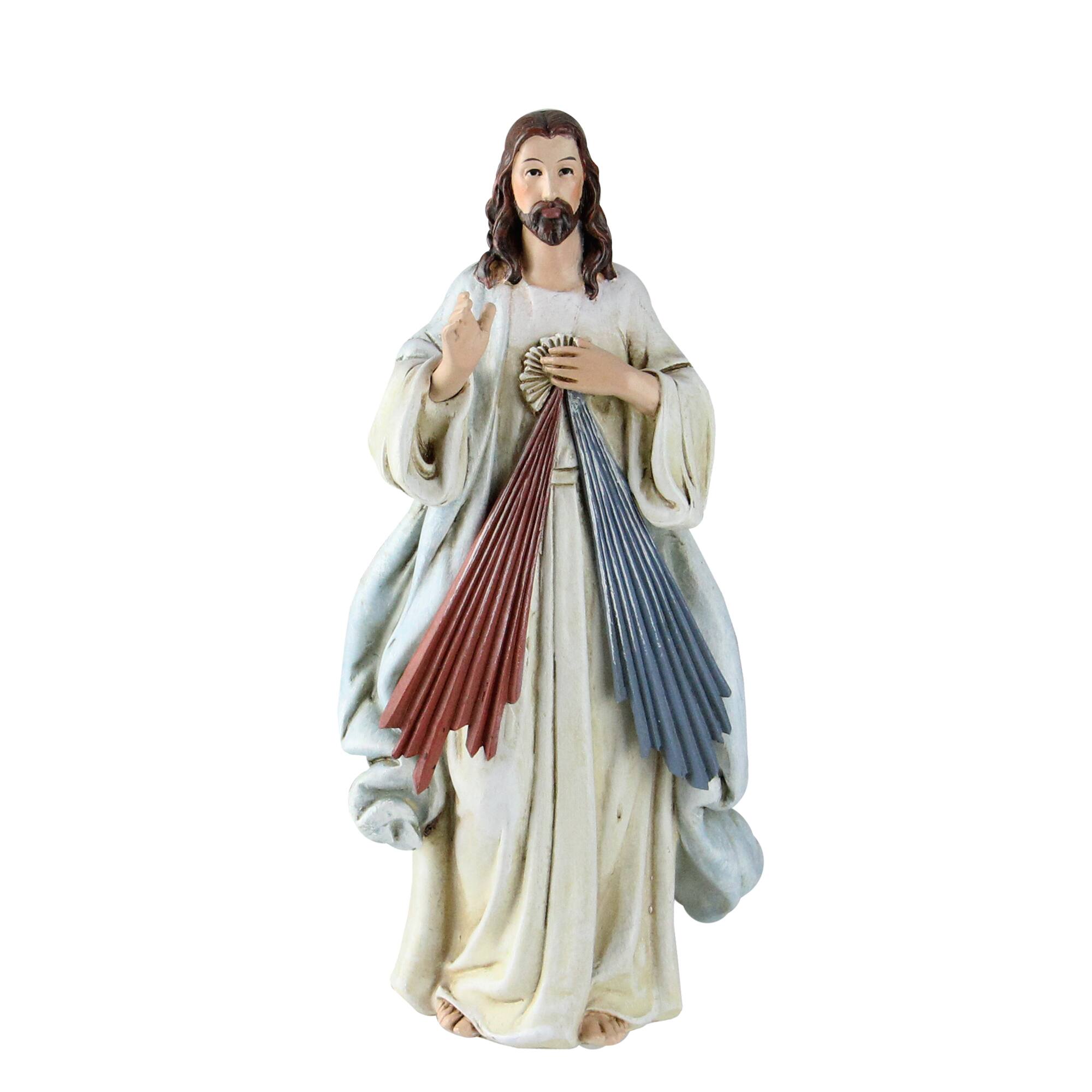 Front. Roman - Joseph's Studio Renaissance Divine Mercy Jesus Figurine - 6" - White.