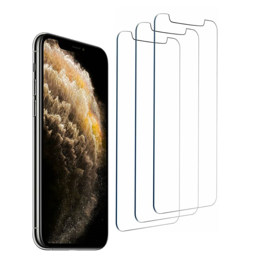 Qixxronics - 3pack Tempered Glass Screen Protector for iPhone XR (6.1) - Case Friendly Tempered Glass Film (6.1 Inch Display) - Clear