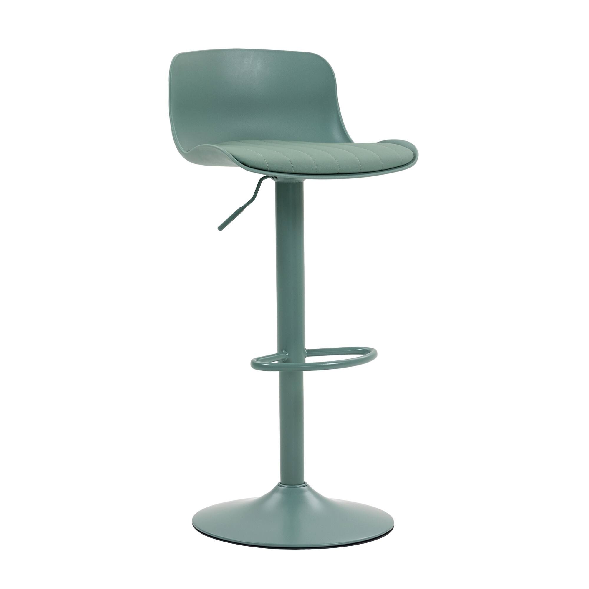 Alt View 9. GOODSILO - Set of 2 Adjustable Swivel Bar Stools with Backrest, Modern Counter Height Stools for Kitchen Islands - Mint Green.