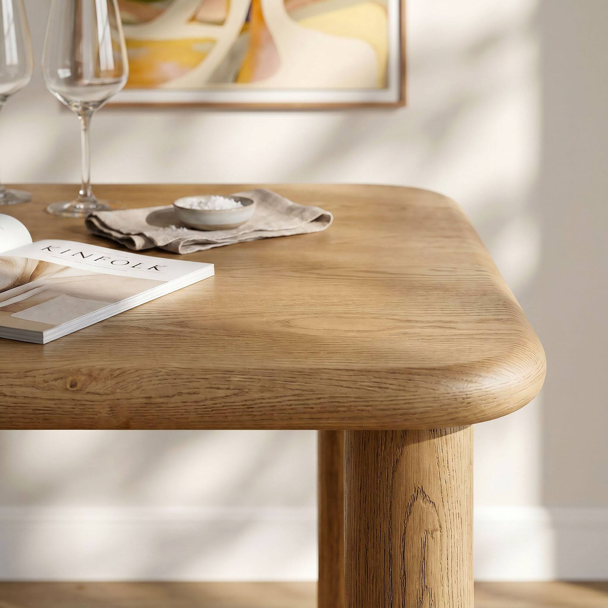 Alt View 5. Modway - Alvia 72" Rectangular Wood Dining Table by Modway - Weathered Oak.