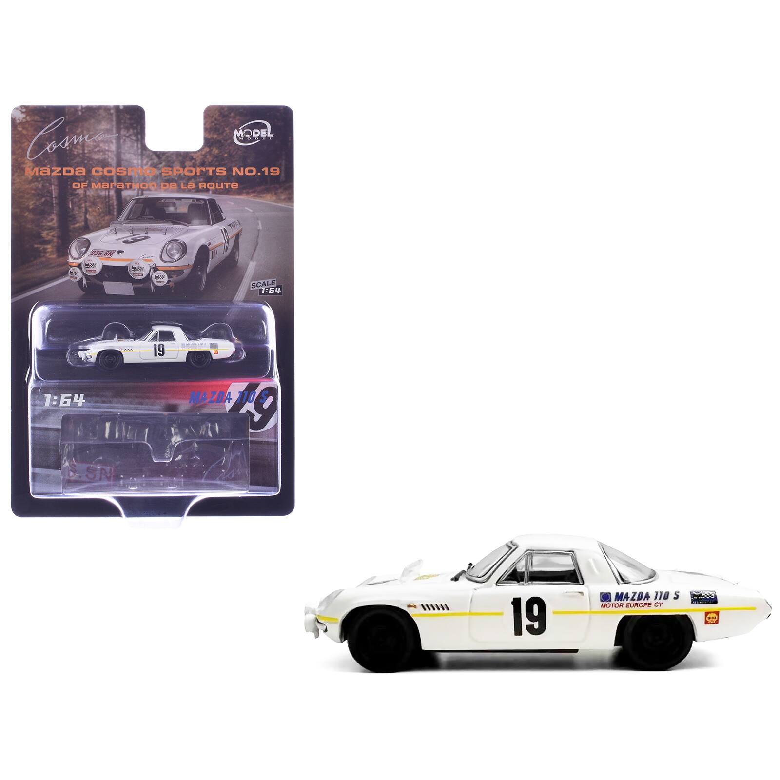 Comme MODEL MAZDA COSMO SPORTS NO.19 OF Marathon De La Route

536.SN

SCALE 1:64

19

1:64

MAZDA 110 S

6.5N

19

MAZDA 110 S MOTOR EUROPE CY