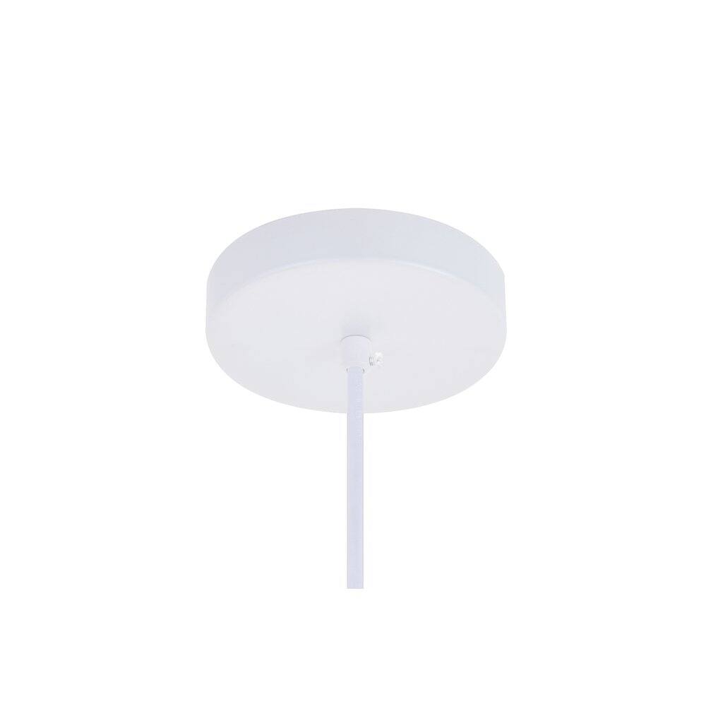 Back. Living District - Circa 1 Light White Pendant - White.