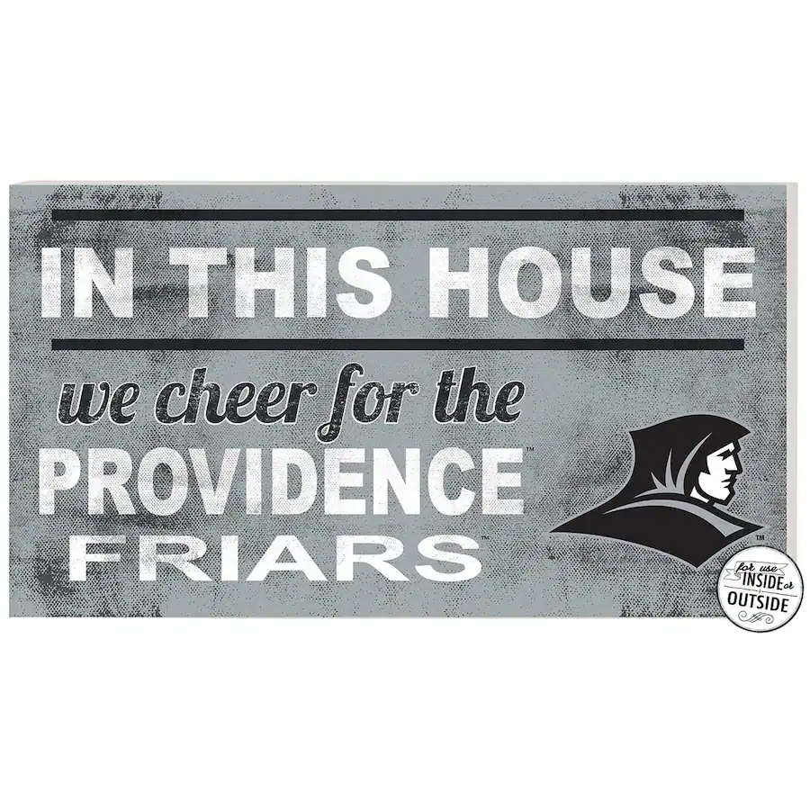 Friars Sign Jardine Providence Friars 11'' x 20'' Indoor/Outdoor In This House Sign ...
